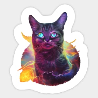 Cat Universe Outer Space Stars Galaxy Astronomy Sticker